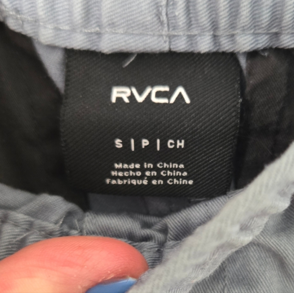RVCA Men's Blue Flat Front Shorts Size Small - Picture 2 of 4